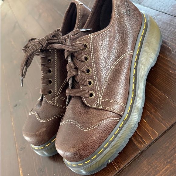 Dr. Martens Dark Brown Leather Women’s Oxfords - Picture 6 of 7